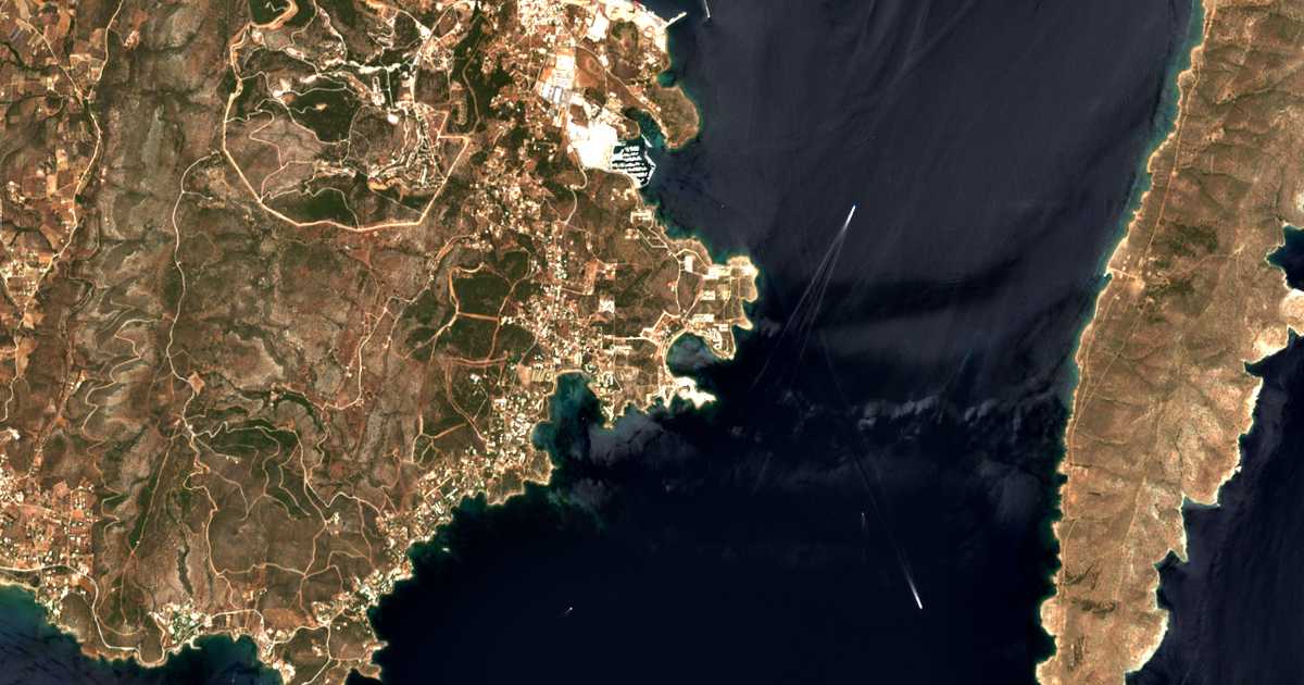 Satellitenkarte von Káto Poseidonía