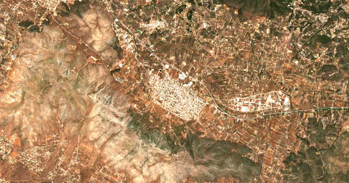 Satellitenkarte von Keratéa