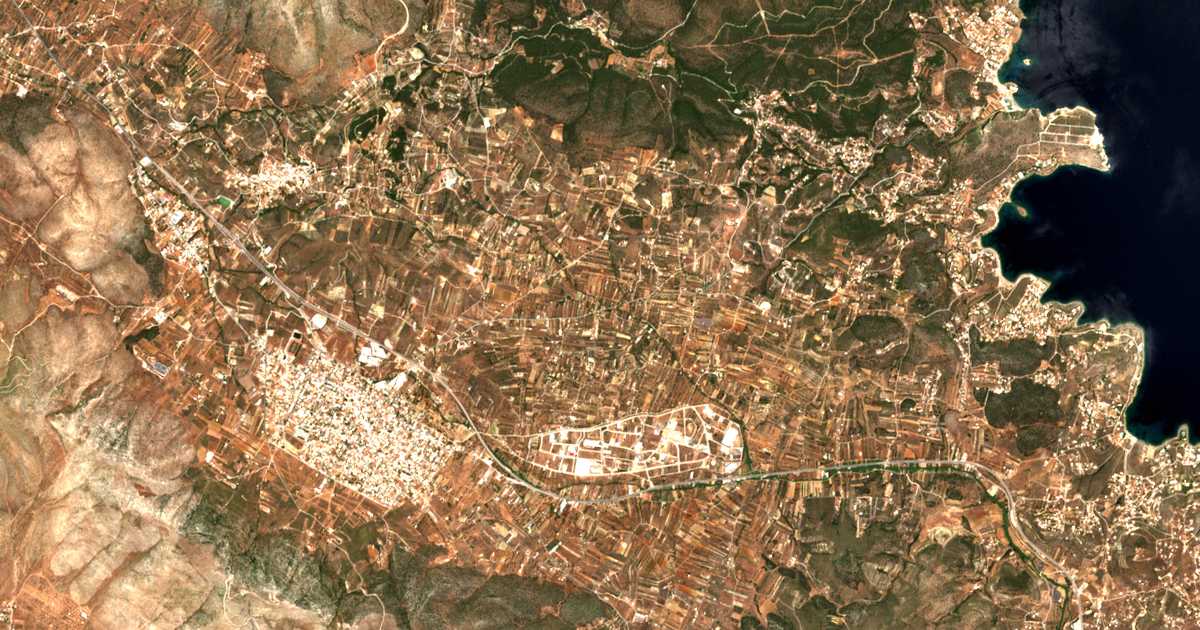Satellitenkarte von Kóntra Vilará