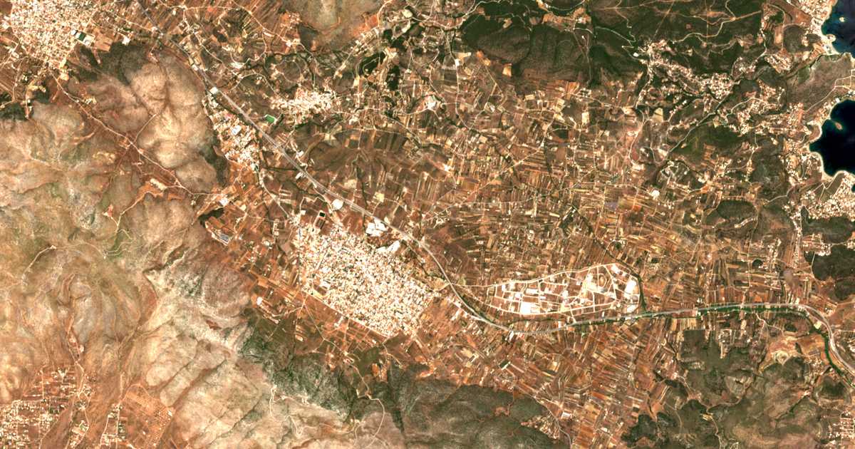 Satellitenkarte von Mýlos