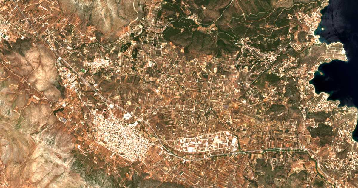 Satellitenkarte von Prisilímes