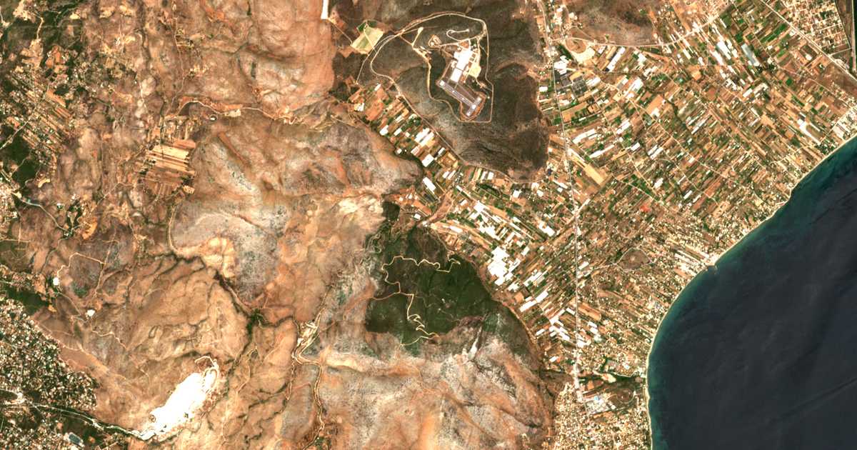 Satellitenkarte von Vranás