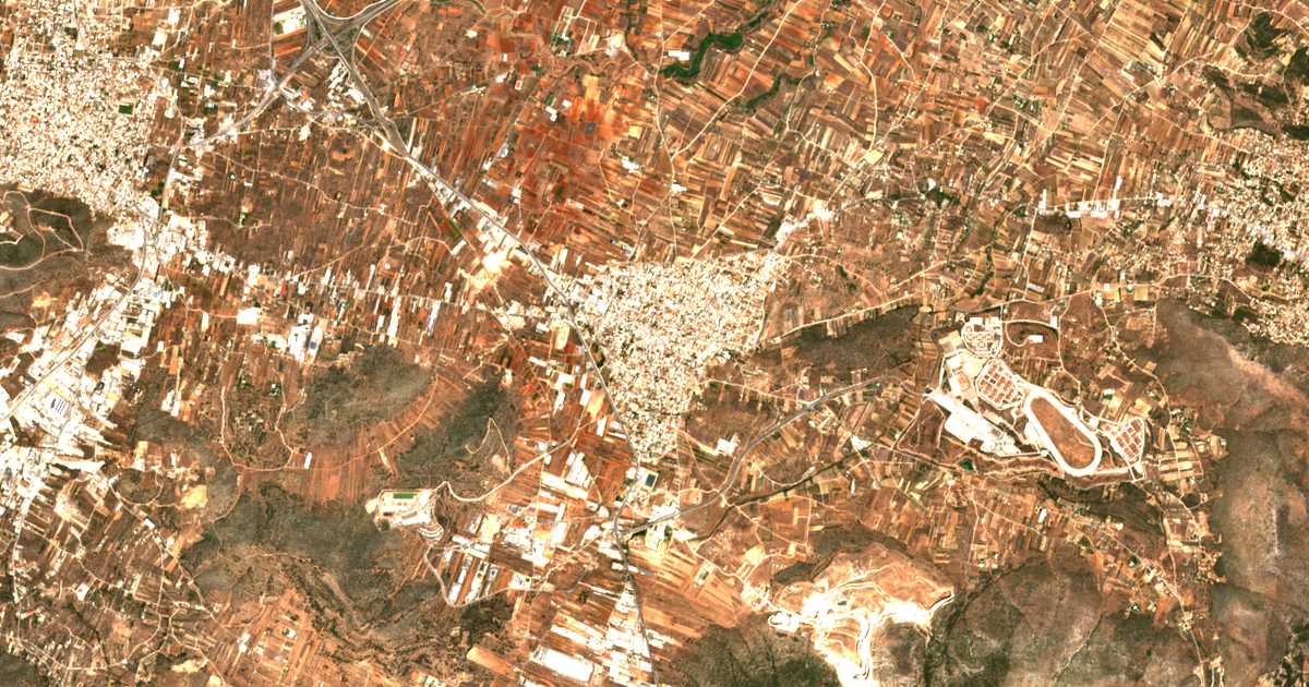 Satellitenkarte von Markópoulon