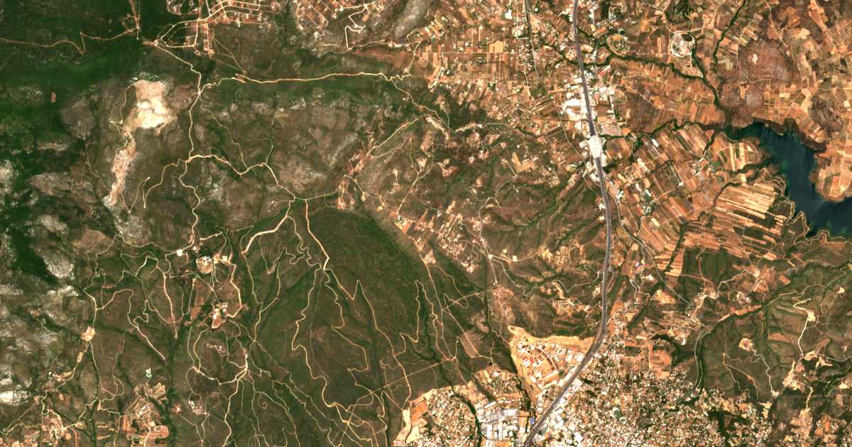 Satellitenkarte von Drosopigí