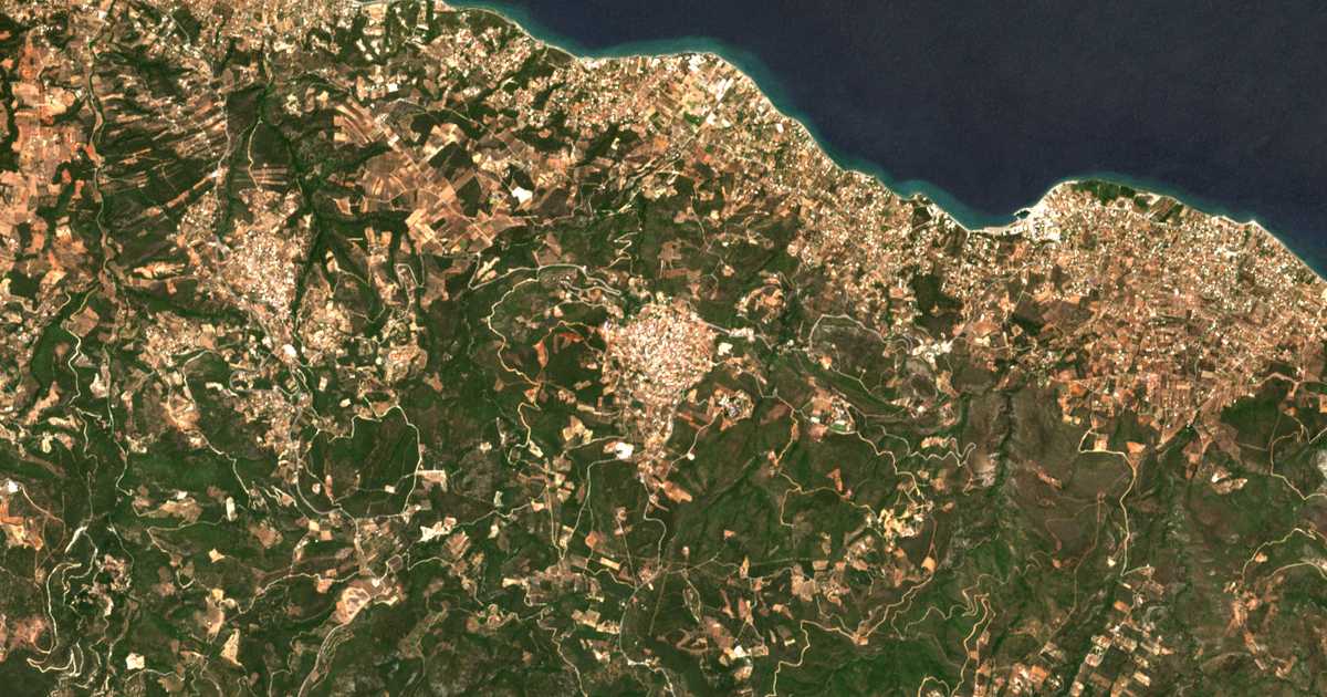 Satellitenkarte von Kalamos