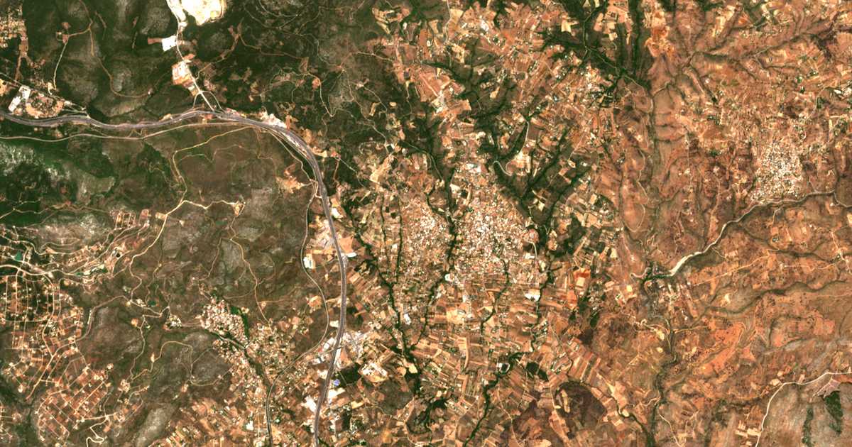 Satellitenkarte von Polydéndrion
