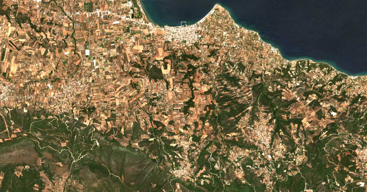 Satellitenkarte von Póntioi