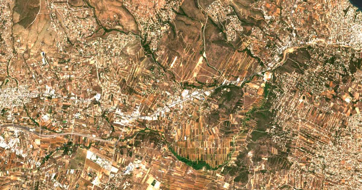 Satellitenkarte von Pikérmion