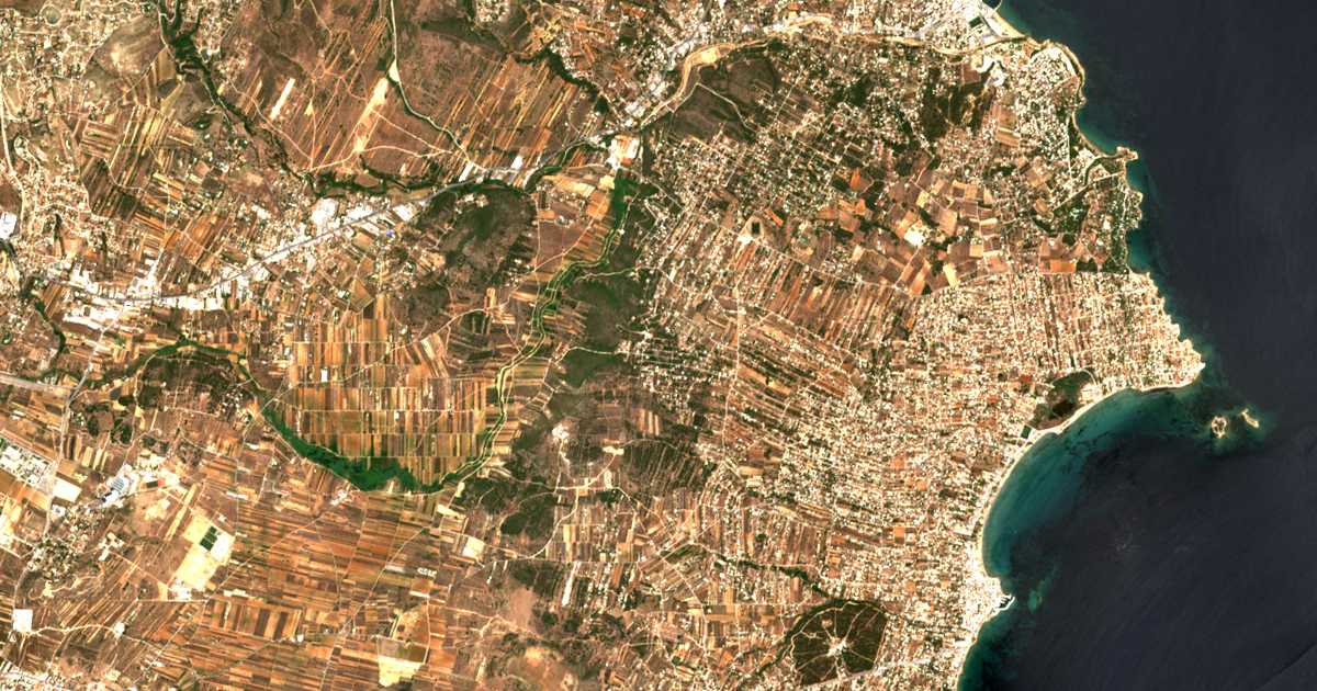 Satellitenkarte von Agía Kyriakí