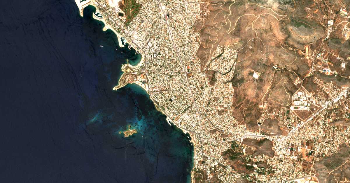 Satellitenkarte von Voula