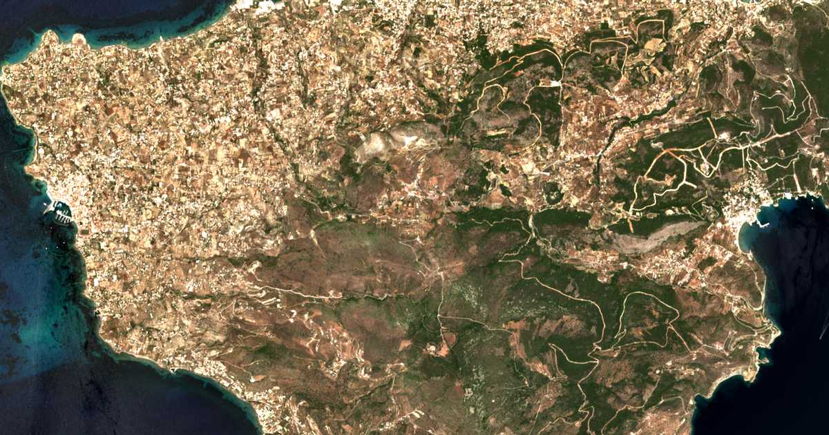 Satellitenkarte von Kontós