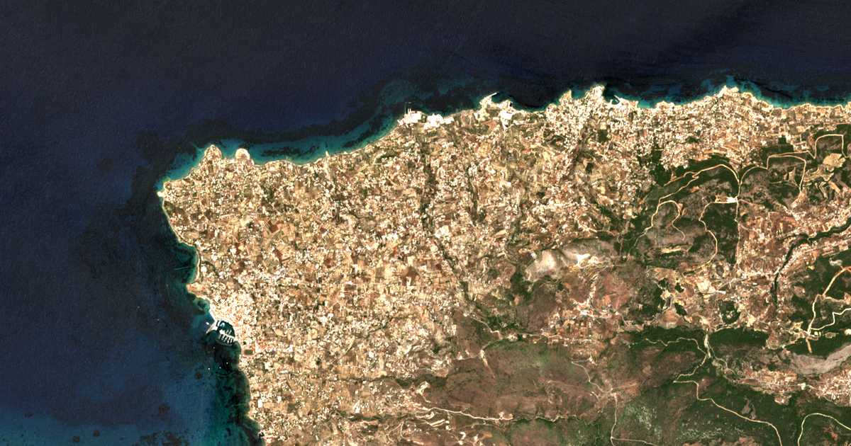 Satellitenkarte von Kypséli