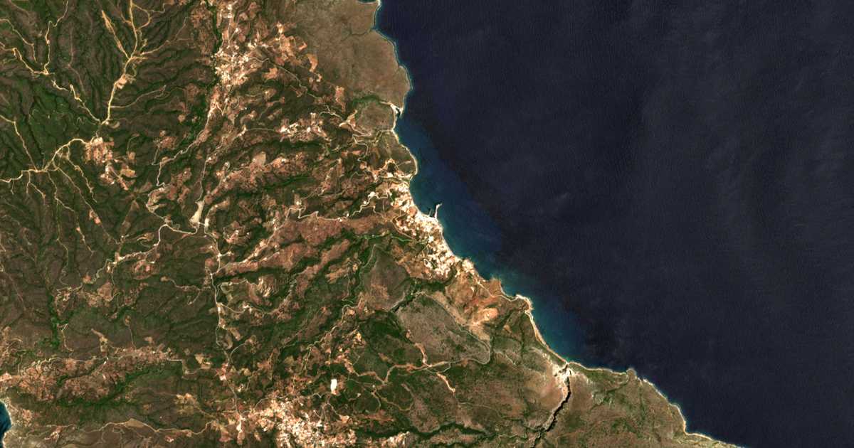Satellitenkarte von Agía Pelagía