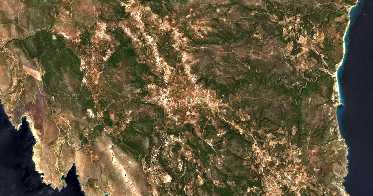 Satellitenkarte von Áno Livádion