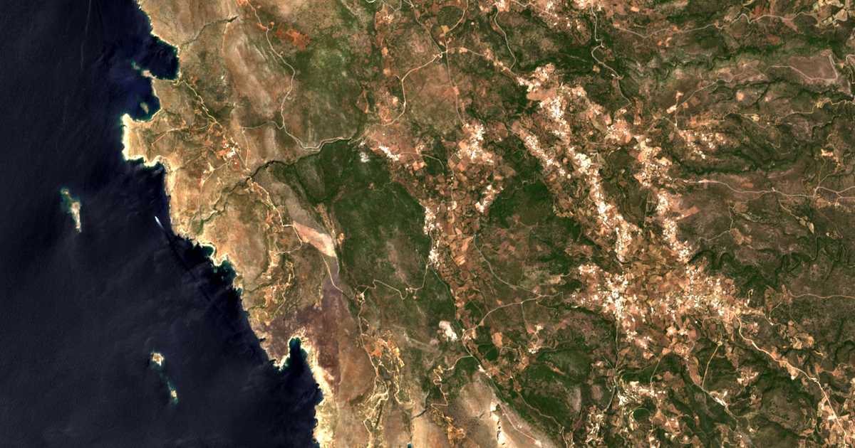 Satellitenkarte von Drymón