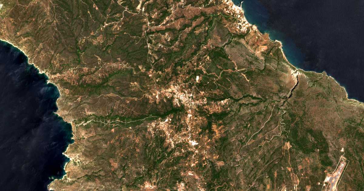 Satellitenkarte von Potamós