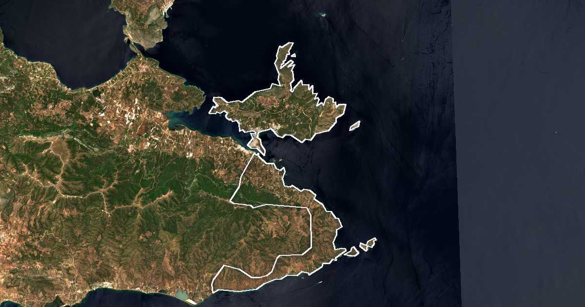 Satellitenkarte von Dímos Pórou