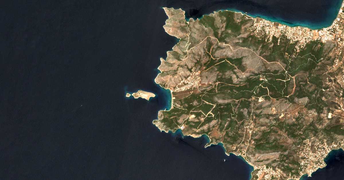 Satellitenkarte von Kanákia