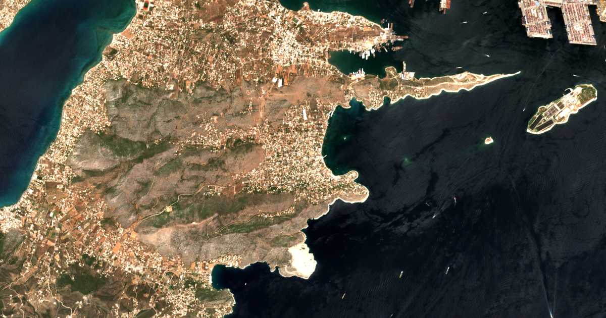 Satellitenkarte von Selínia