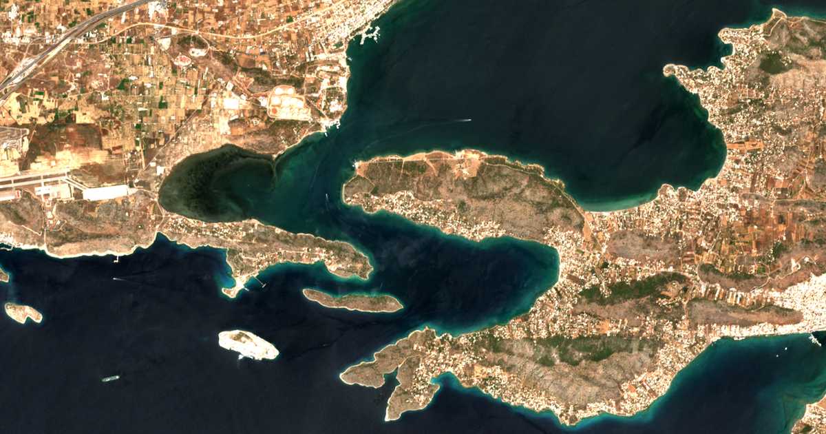 Satellitenkarte von Stenón