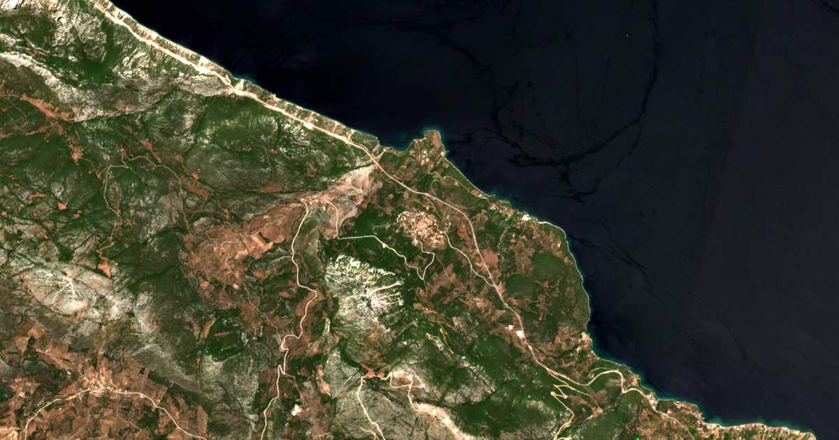Satellitenkarte von Dryópi