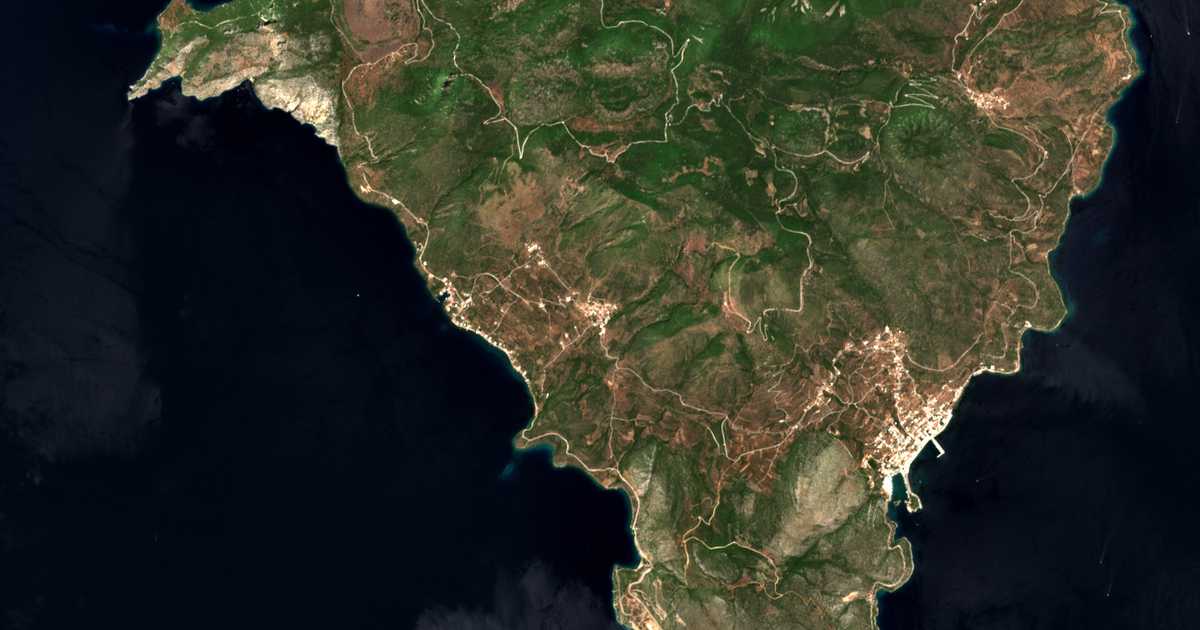 Satellitenkarte von Megalochori