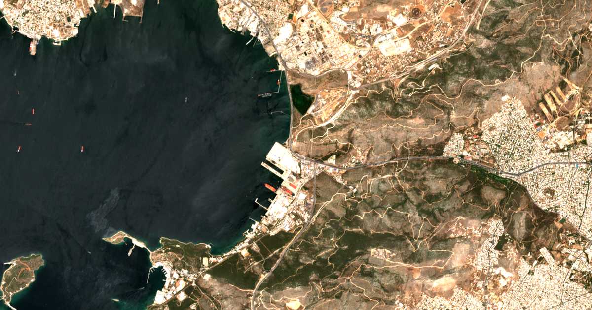 Satellitenkarte von Skaramagas