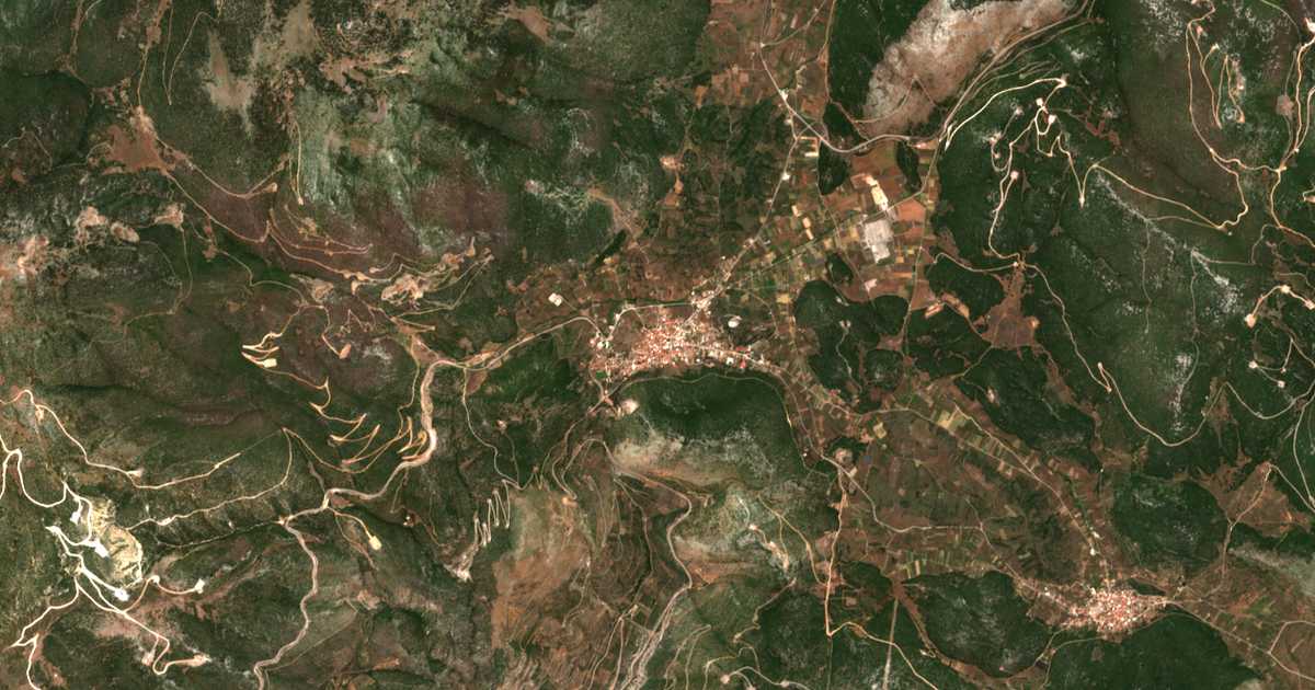 Satellitenkarte von Distomo