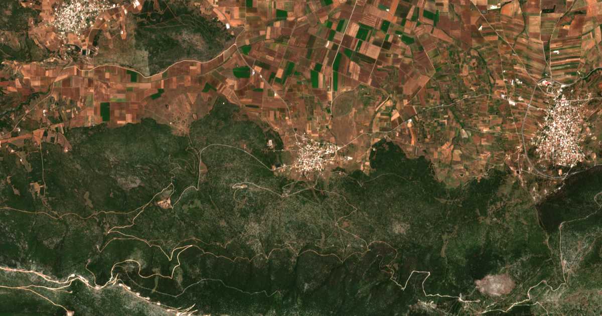Satellitenkarte von Plataiaí