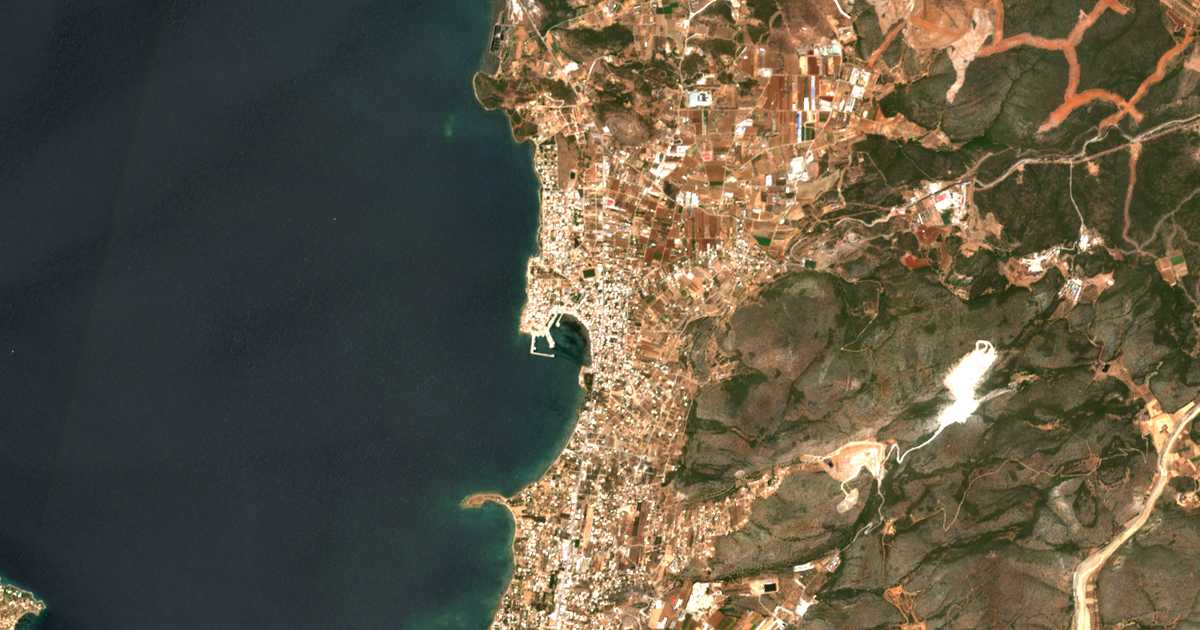 Satellitenkarte von Néa Artáki