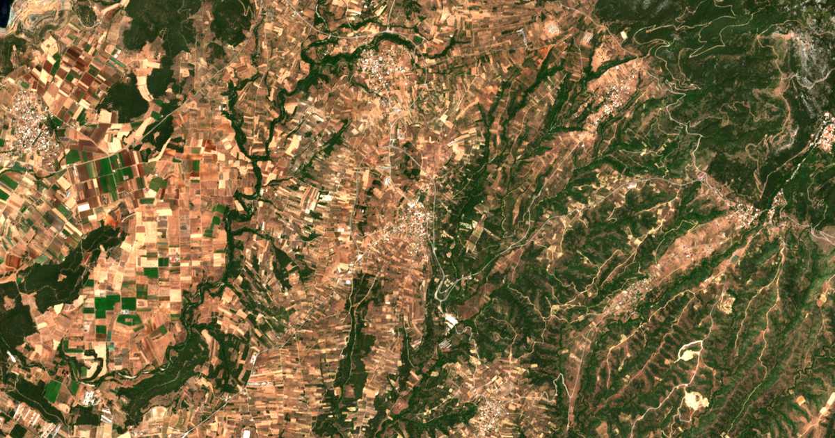 Satellitenkarte von Kathenoí