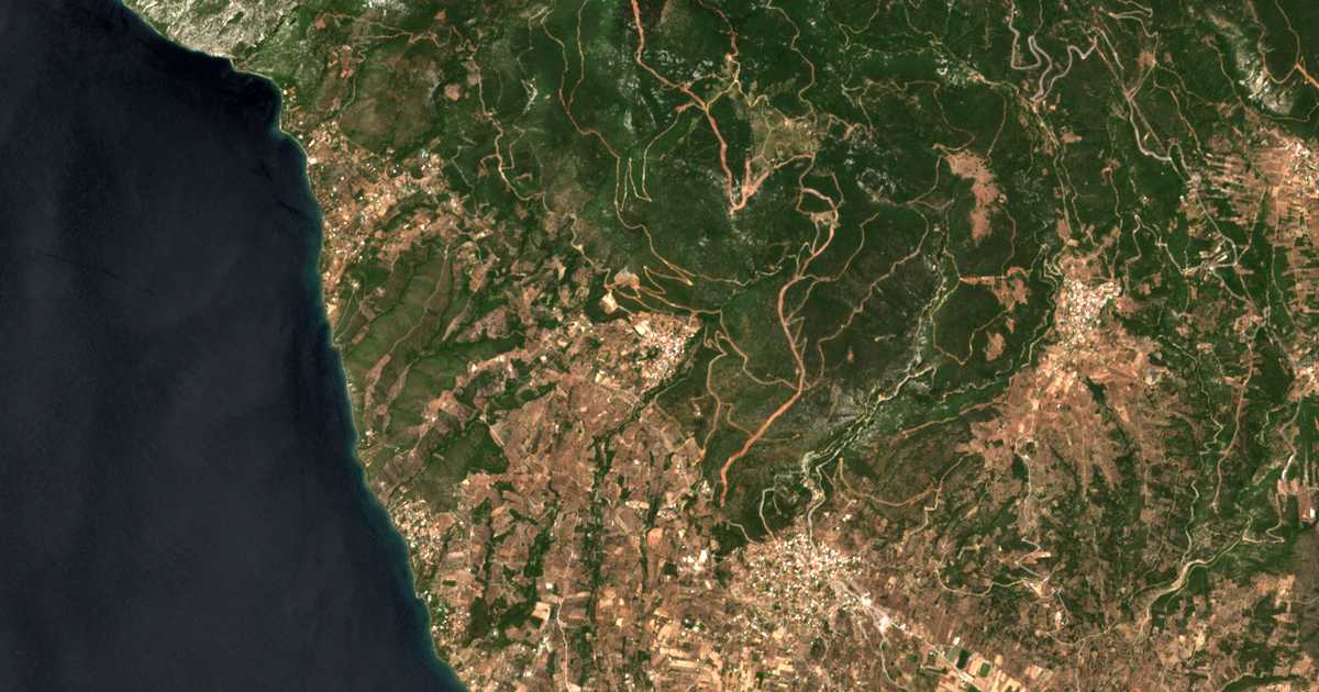 Satellitenkarte von Nerotriviá