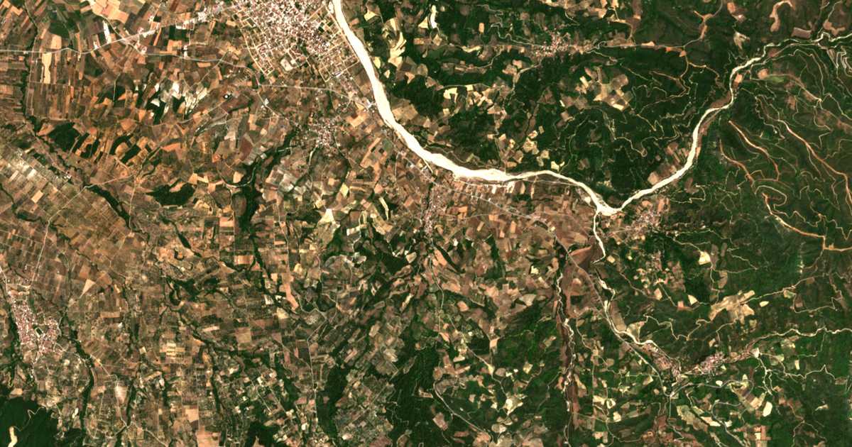 Satellitenkarte von Kamária