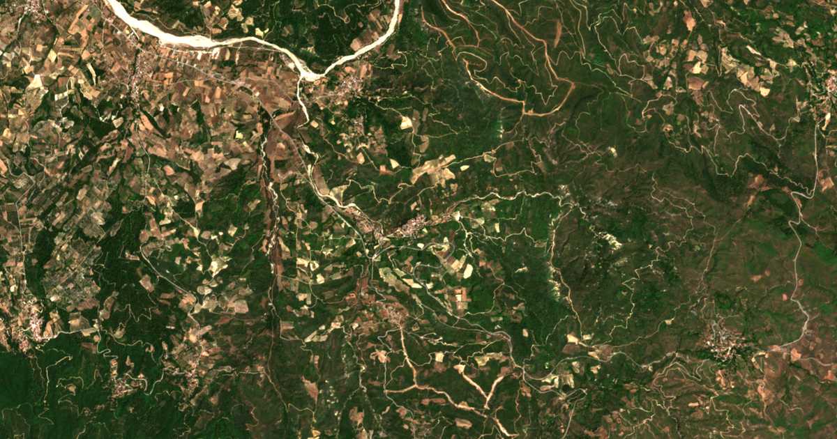 Satellitenkarte von Voutás