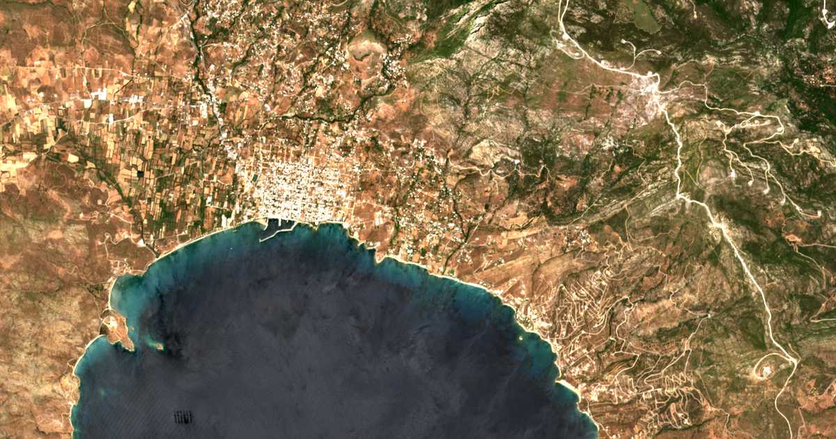 Satellitenkarte von Aetós