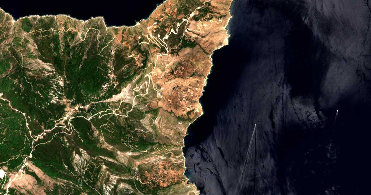 Satellitenkarte von Amygdaléa