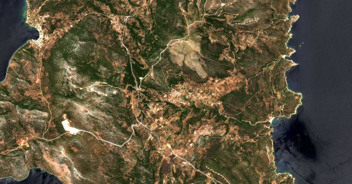 Satellitenkarte von Mesochória