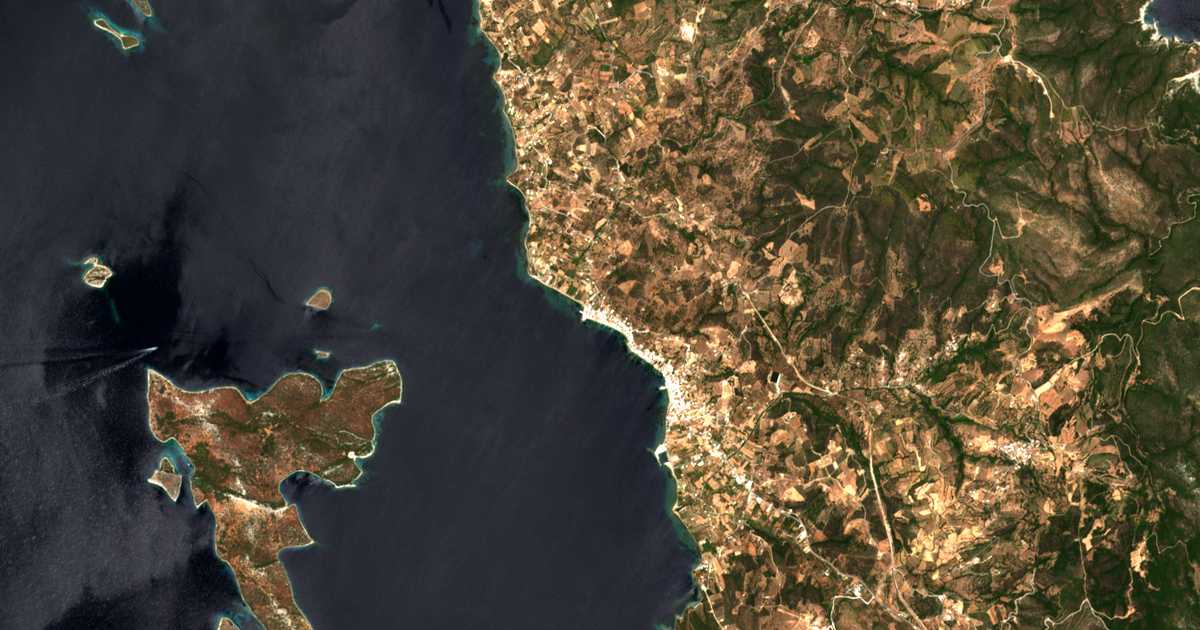 Satellitenkarte von Néa Stýra