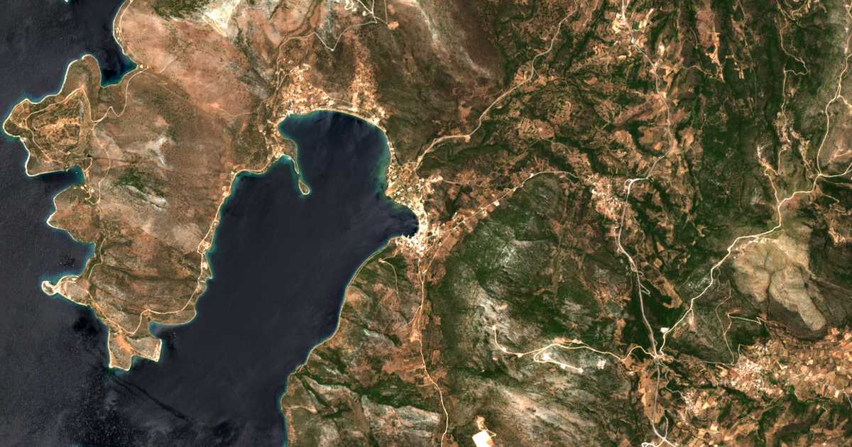 Satellitenkarte von Panagía