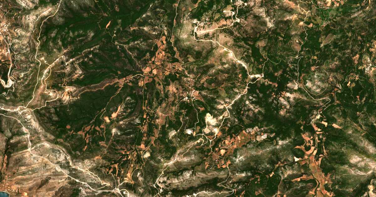 Satellitenkarte von Stouppaíoi