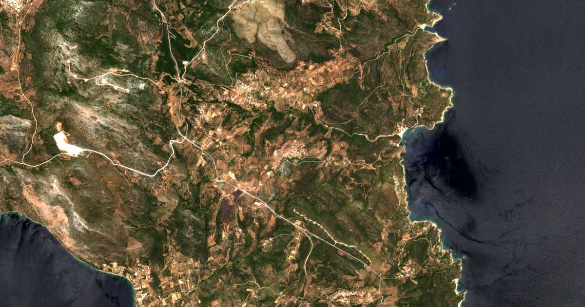 Satellitenkarte von Tsakaíoi