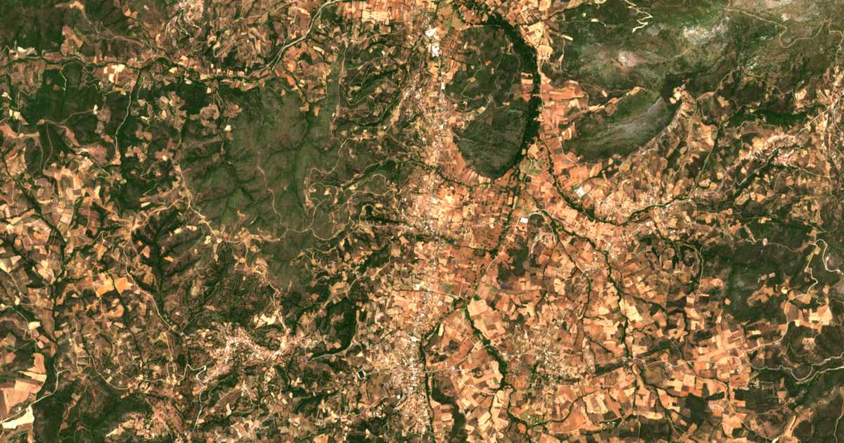 Satellitenkarte von Dáfni