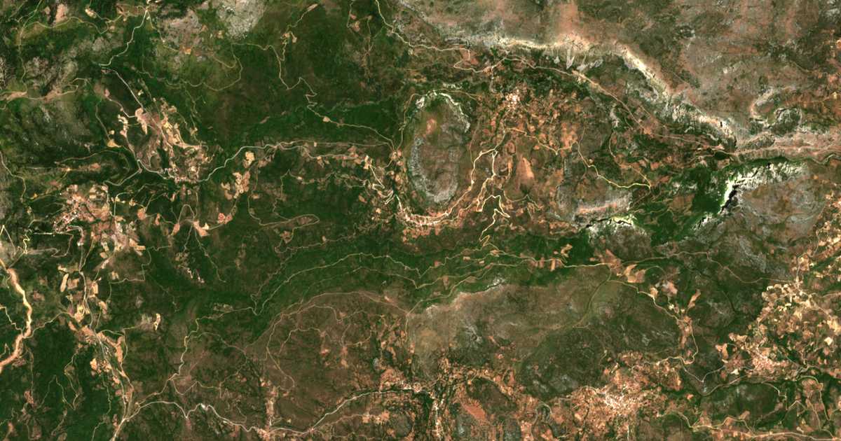 Satellitenkarte von Makrychórion