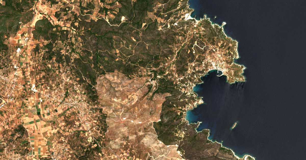 Satellitenkarte von Petriaí
