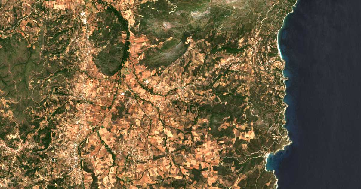 Satellitenkarte von Sykéai