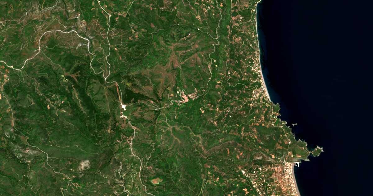 Satellitenkarte von Achládion