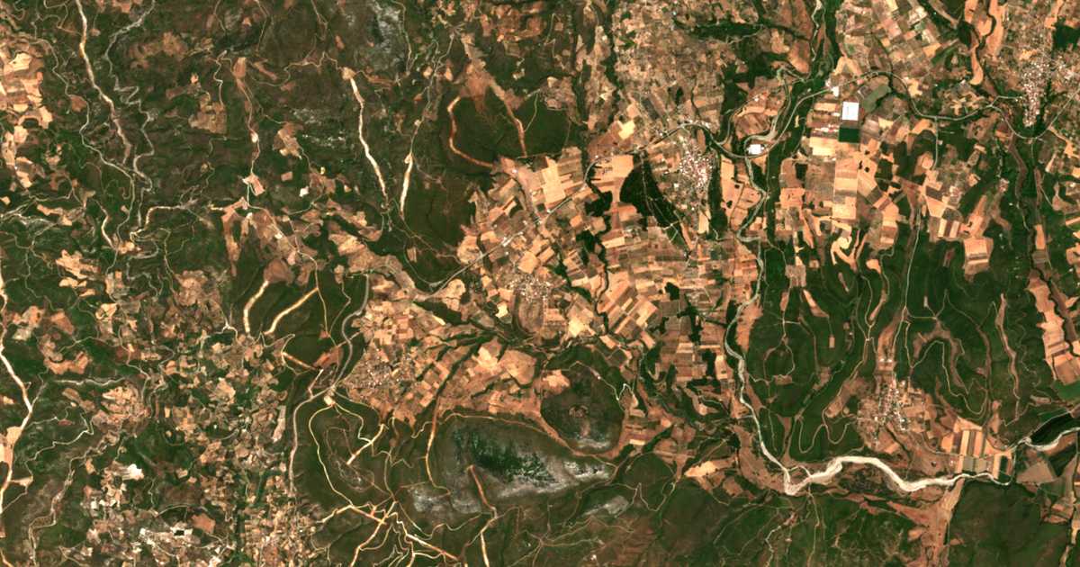 Satellitenkarte von Dáfni