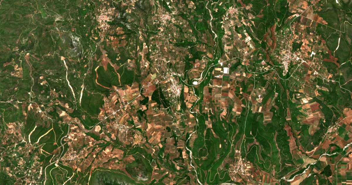 Satellitenkarte von Kechriaí