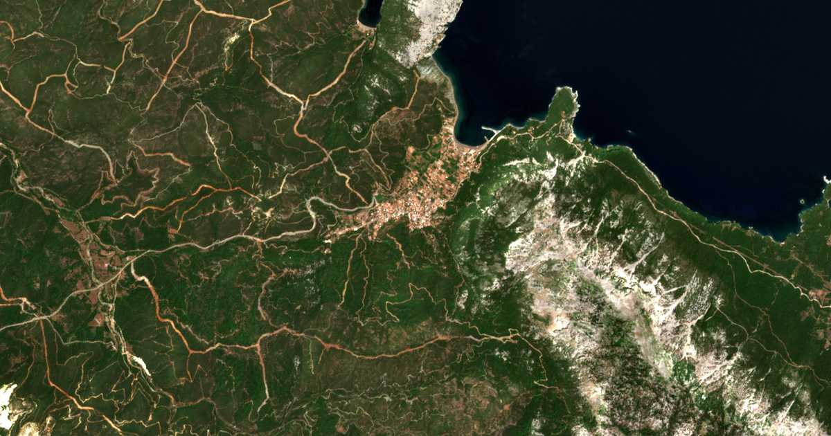 Satellitenkarte von Pílion
