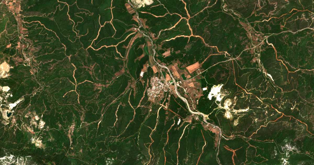 Satellitenkarte von Prokópi